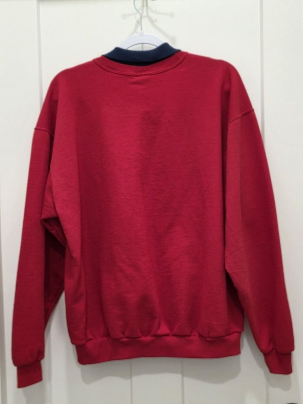 Vintage Jerzees USA Flag Sweatshirt Adult Large Red White Blue Patriotic - Picture 7 of 7